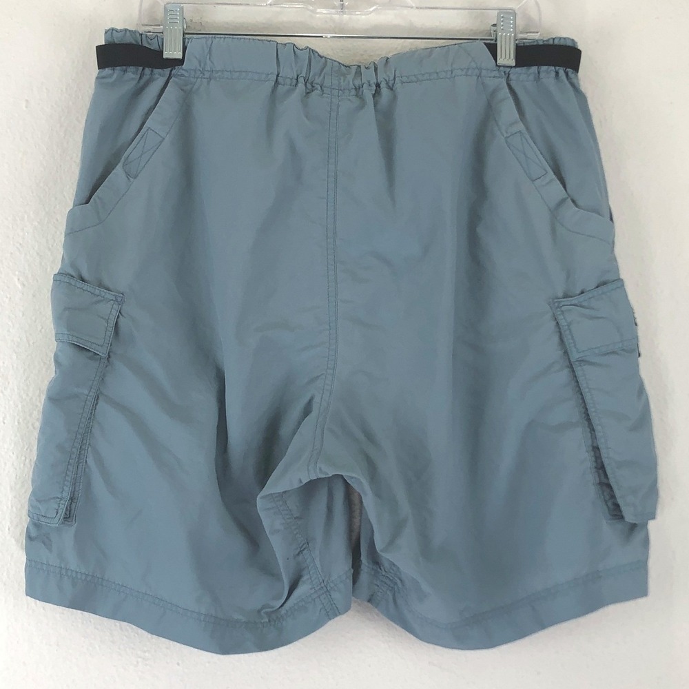 REI Sahara Cargo Hiking Shorts Womens 16 Blue UPF 50 Sun Protection Belted - Picture 2 of 6